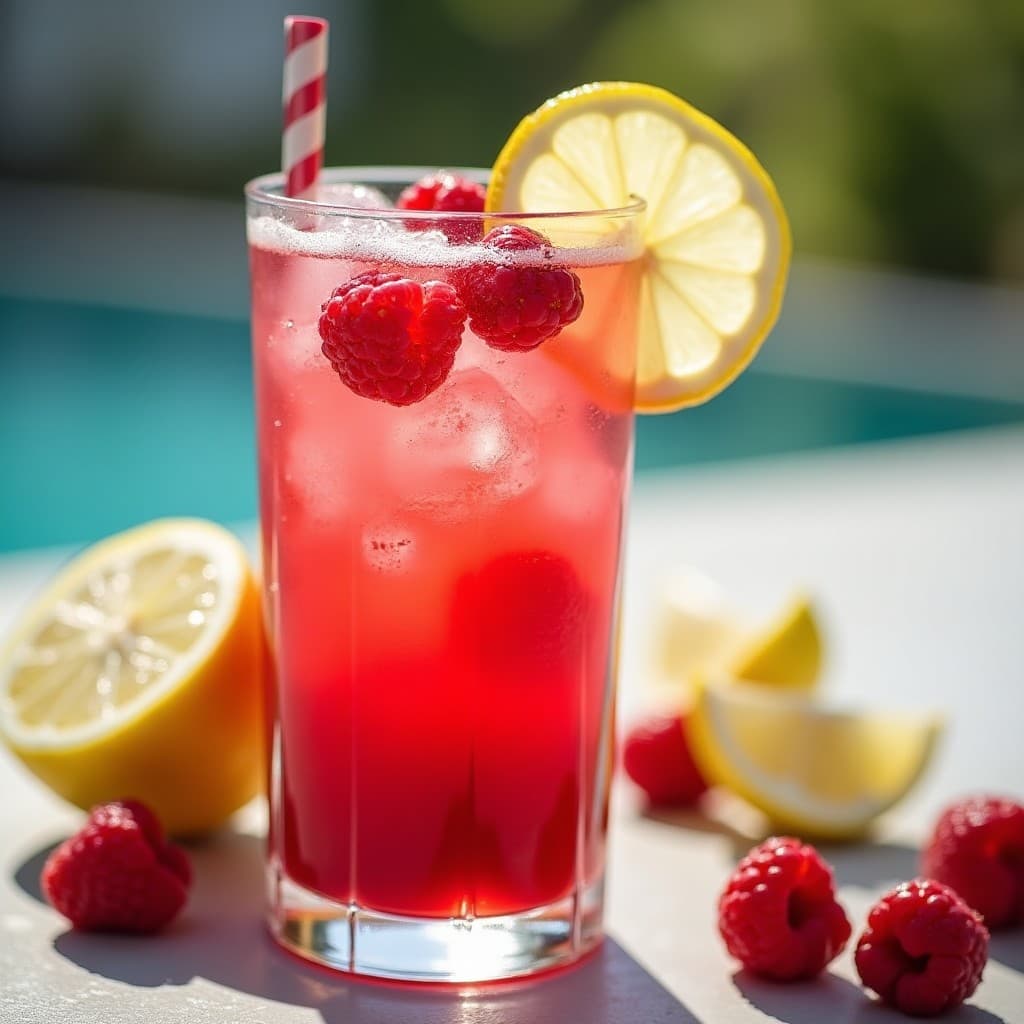 Limonada Espumante de Framboesa